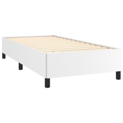 Cadre de lit sans matelas blanc 90x190 cm similicuir 