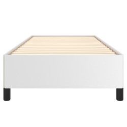 Cadre de lit sans matelas blanc 90x190 cm similicuir 