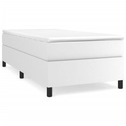 Cadre de lit sans matelas blanc 90x190 cm similicuir 