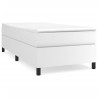 Cadre de lit sans matelas blanc 90x190 cm similicuir 