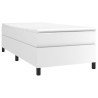Cadre de lit sans matelas blanc 90x190 cm similicuir 