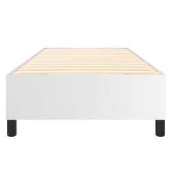Cadre de lit sans matelas blanc 90x190 cm similicuir 