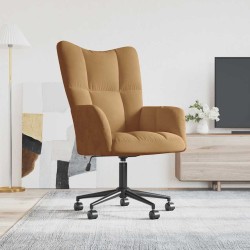 Chaise de relaxation Marron Velours 
