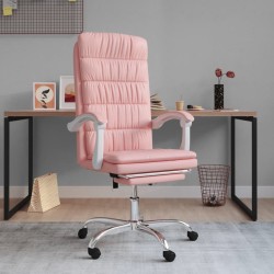 Fauteuil inclinable de bureau Rose Similicuir 