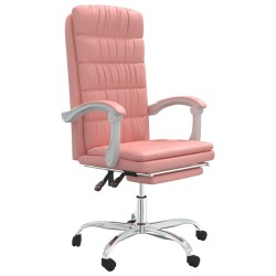 Fauteuil inclinable de bureau Rose Similicuir 