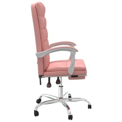 Fauteuil inclinable de bureau Rose Similicuir 