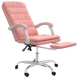 Fauteuil inclinable de bureau Rose Similicuir 