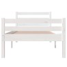 Cadre de lit sans matelas blanc bois massif 90x190 cm 