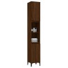 Armoire de bain chêne marron 30x30x190 cm bois d'ingénierie 