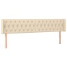 Tête de lit avec oreilles Crème 183x16x78/88 cm Tissu 