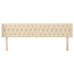 Tête de lit avec oreilles Crème 183x16x78/88 cm Tissu 