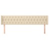 Tête de lit avec oreilles Crème 183x16x78/88 cm Tissu 