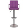 Tabourets de bar lot de 2 violet similicuir 
