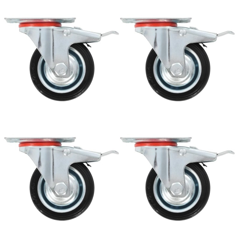 16 pcs Roulettes pivotantes 75 mm 