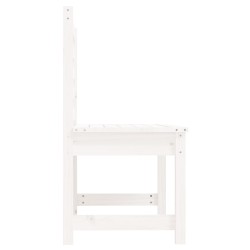 Banc de jardin blanc 109 cm bois massif de pin 