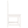 Banc de jardin blanc 109 cm bois massif de pin 