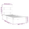 Cadre de lit sans matelas marron miel 100x200 cm bois massif 