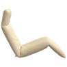 Chaise longue pliante beige 175x54x8,5 cm tissu oxford 