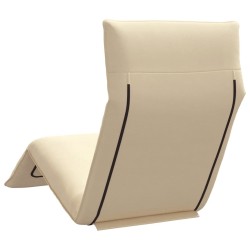 Chaise longue pliante beige 175x54x8,5 cm tissu oxford 