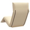 Chaise longue pliante beige 175x54x8,5 cm tissu oxford 