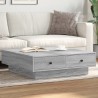 Table basse Sonoma gris 90x90x28 cm Bois d'ingénierie 
