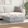 Table basse Sonoma gris 90x90x28 cm Bois d'ingénierie 