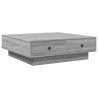 Table basse Sonoma gris 90x90x28 cm Bois d'ingénierie 