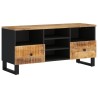 Meuble TV 100x33x46 cm bois de manguier et d'ingénierie 