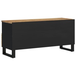 Meuble TV 100x33x46 cm bois de manguier et d'ingénierie 