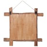 Miroir à bûches Naturel 70x70 cm bois de teck recyclé 