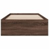 Cadre de lit avec tiroirs sans matelas chêne marron 100x200 cm 