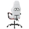Chaise de jeu pivotante et repose-pied Blanc et rose Similicuir 