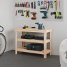 Banc de travail 110,5x50x80 cm Bois de pin massif 