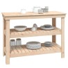 Banc de travail 110,5x50x80 cm Bois de pin massif 