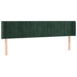 Tête de lit à LED Vert foncé 163x16x78/88 cm Velours 