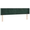 Tête de lit à LED Vert foncé 163x16x78/88 cm Velours 