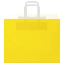 Sacs en papier 250 pcs avec poignées jaune 32x22x24 cm 