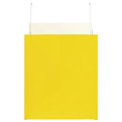 Sacs en papier 250 pcs avec poignées jaune 32x22x24 cm 