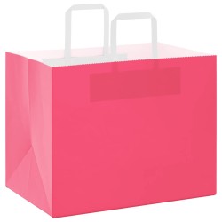 Sacs en papier 250 pcs avec poignées rose 32x22x24 cm 