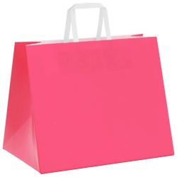 Sacs en papier 250 pcs avec poignées rose 32x22x24 cm 