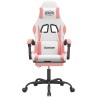 Chaise de jeu avec repose-pied Blanc et rose Similicuir 