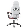 Chaise de jeu avec repose-pied Blanc et rose Similicuir 
