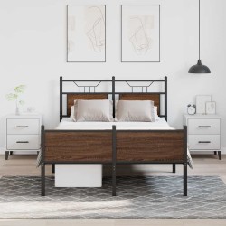 Cadre de lit sans matelas chêne marron 120x190 cm 