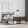 Cadre de lit sans matelas chêne marron 120x190 cm 
