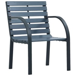 Chaises de jardin lot de 2 sapin massif acier enduit de poudre 