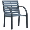 Chaises de jardin lot de 2 sapin massif acier enduit de poudre 