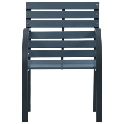 Chaises de jardin lot de 2 sapin massif acier enduit de poudre 