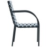 Chaises de jardin lot de 2 sapin massif acier enduit de poudre 