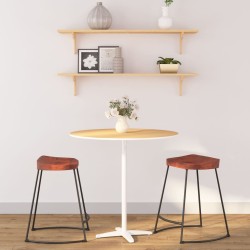 Tabourets de bar Gavin lot de 2 45x38x53cm bois massif manguier 