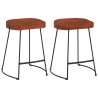 Tabourets de bar Gavin lot de 2 45x38x53cm bois massif manguier 
